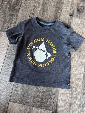 Volcom Kids Heather grey Tee with Hawaii Island Graphic